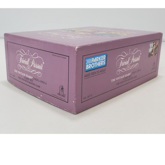 TRIVIAL PURSUIT 1989 THE VINTAGE YEARS 1920's -1950's No. 6016, Expansion Set - Picture 6 of 6